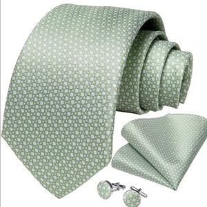 Men's Silk Tie, Pocket Square & Cufflink Set
